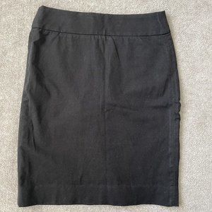 Banana Republic Skirt Womens 4 Black Stretch Pencil Back Slit Zipper Office